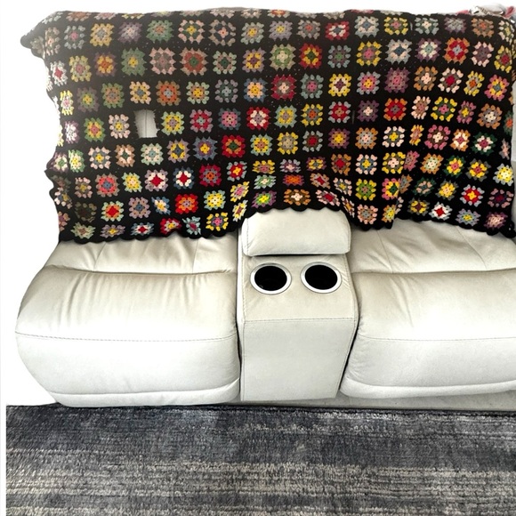 Handmade Granny Square afghan Throw blanket colorful 
With flaws - Picture 11 of 11